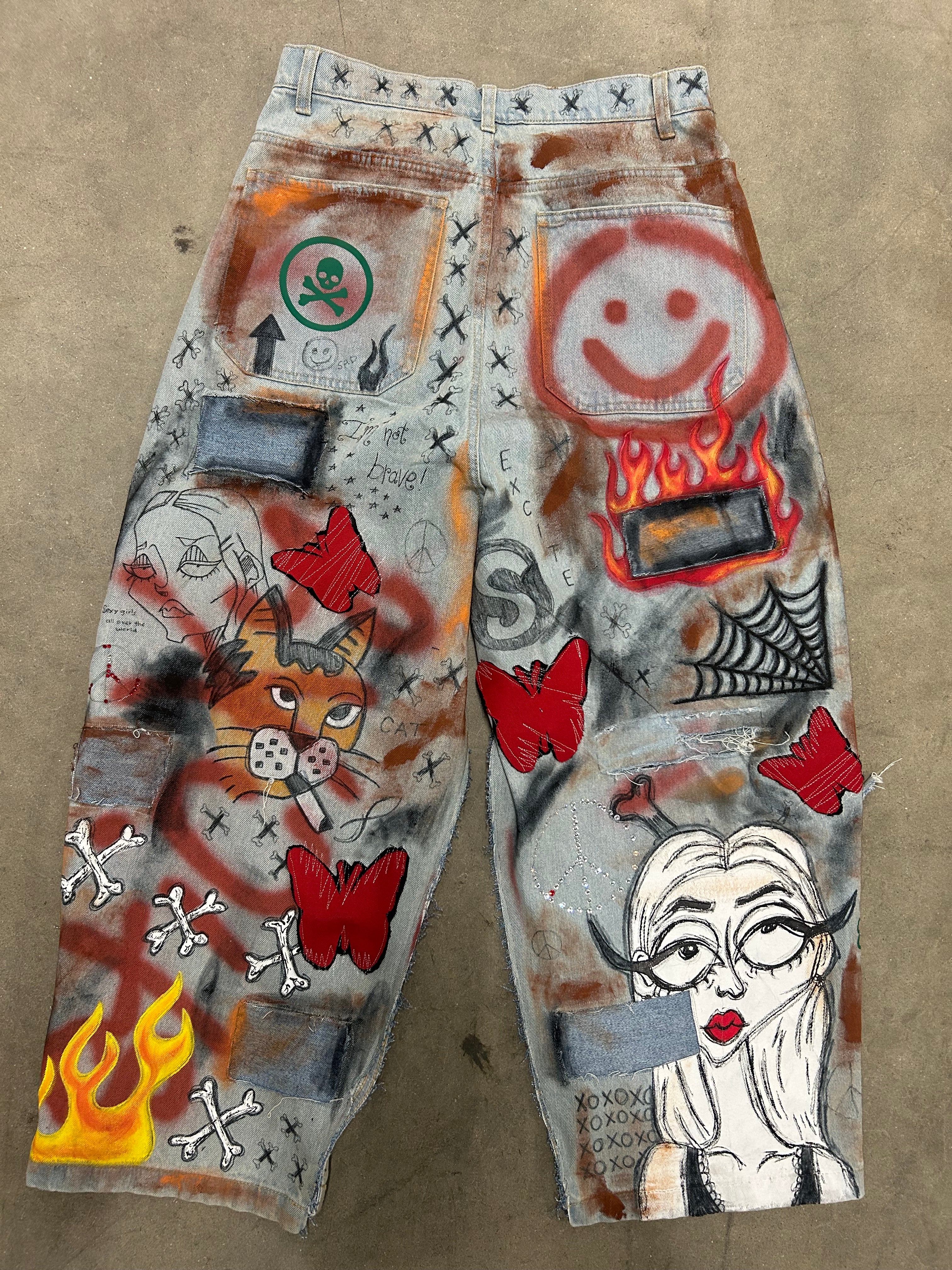 Sticky “Peace Be With Me” Ballon Denim