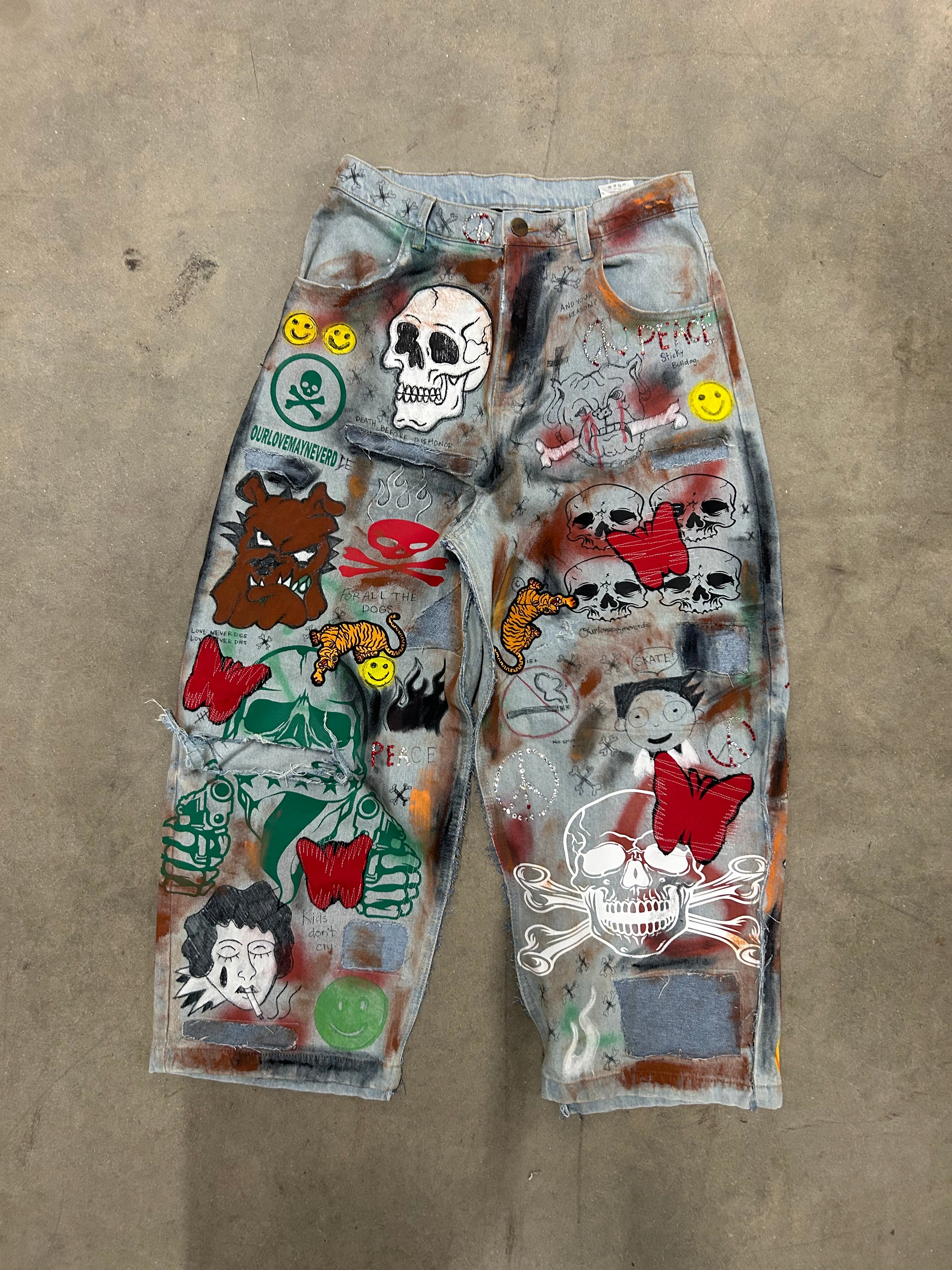 Sticky “Peace Be With Me” Ballon Denim