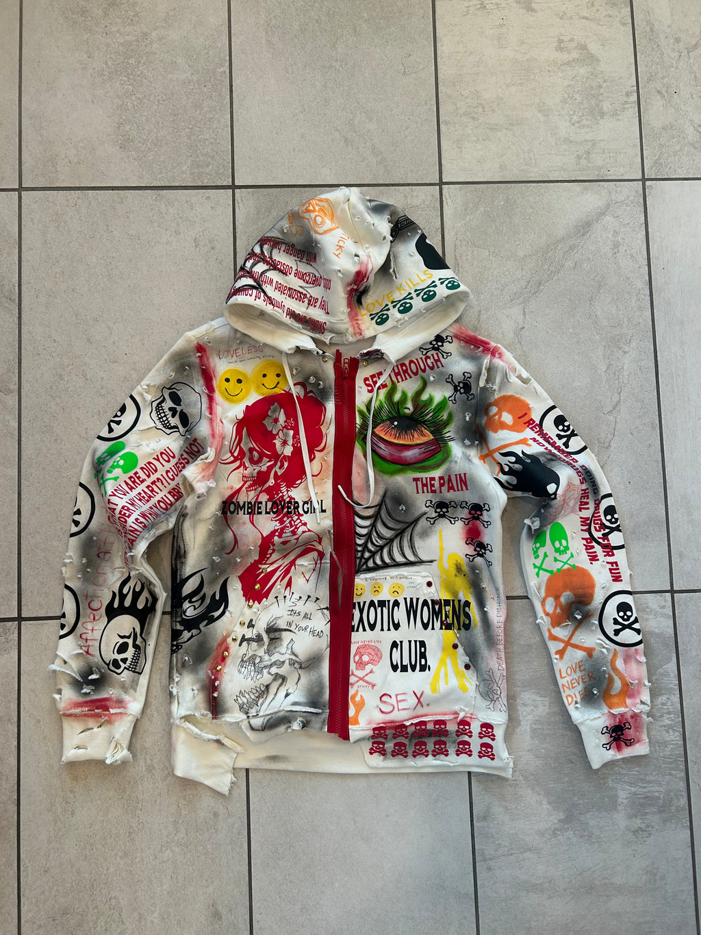 Sticky “Overthinking” Zip Up