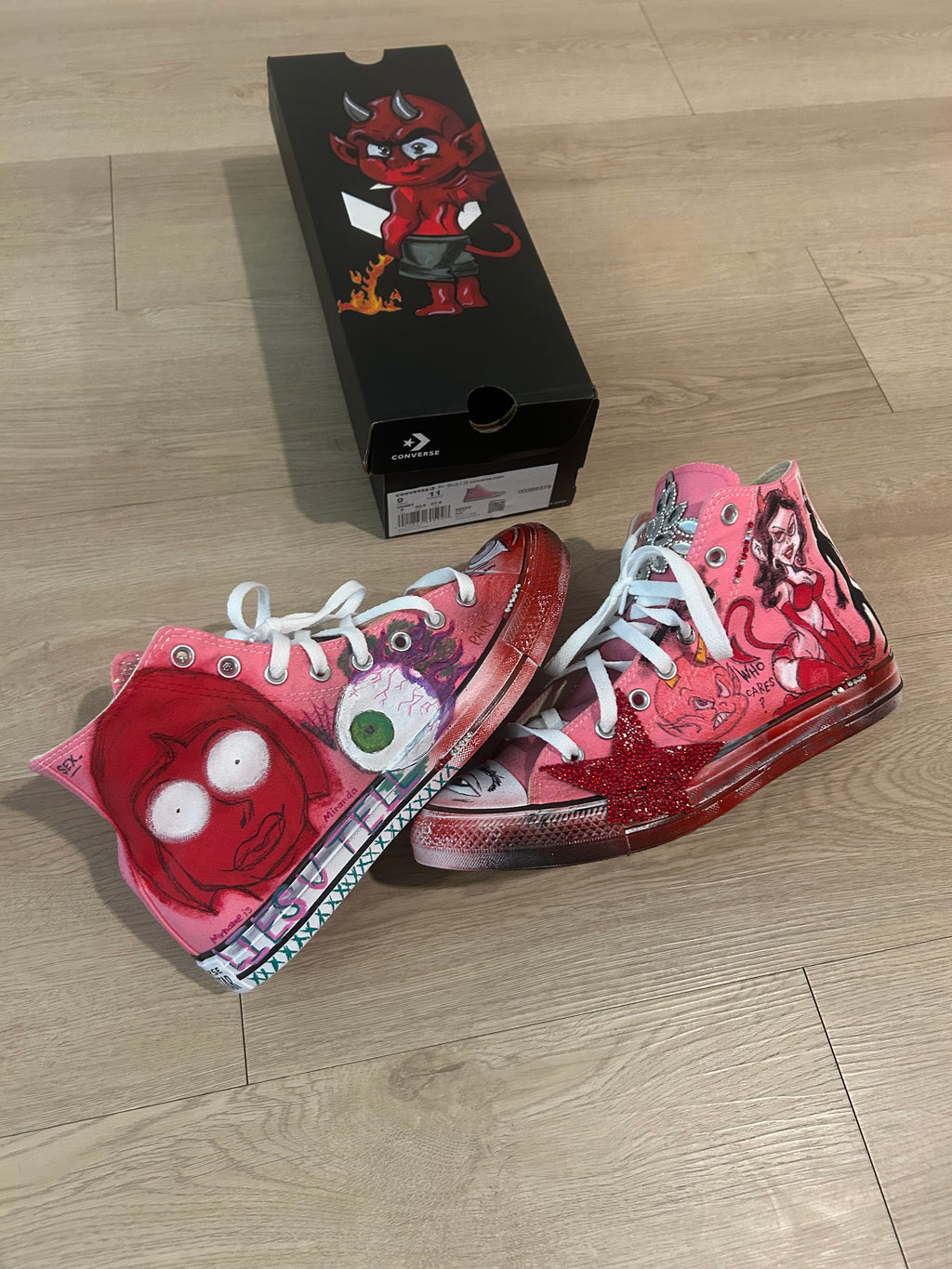 Sticky “Sex & Sorrow” Chucks