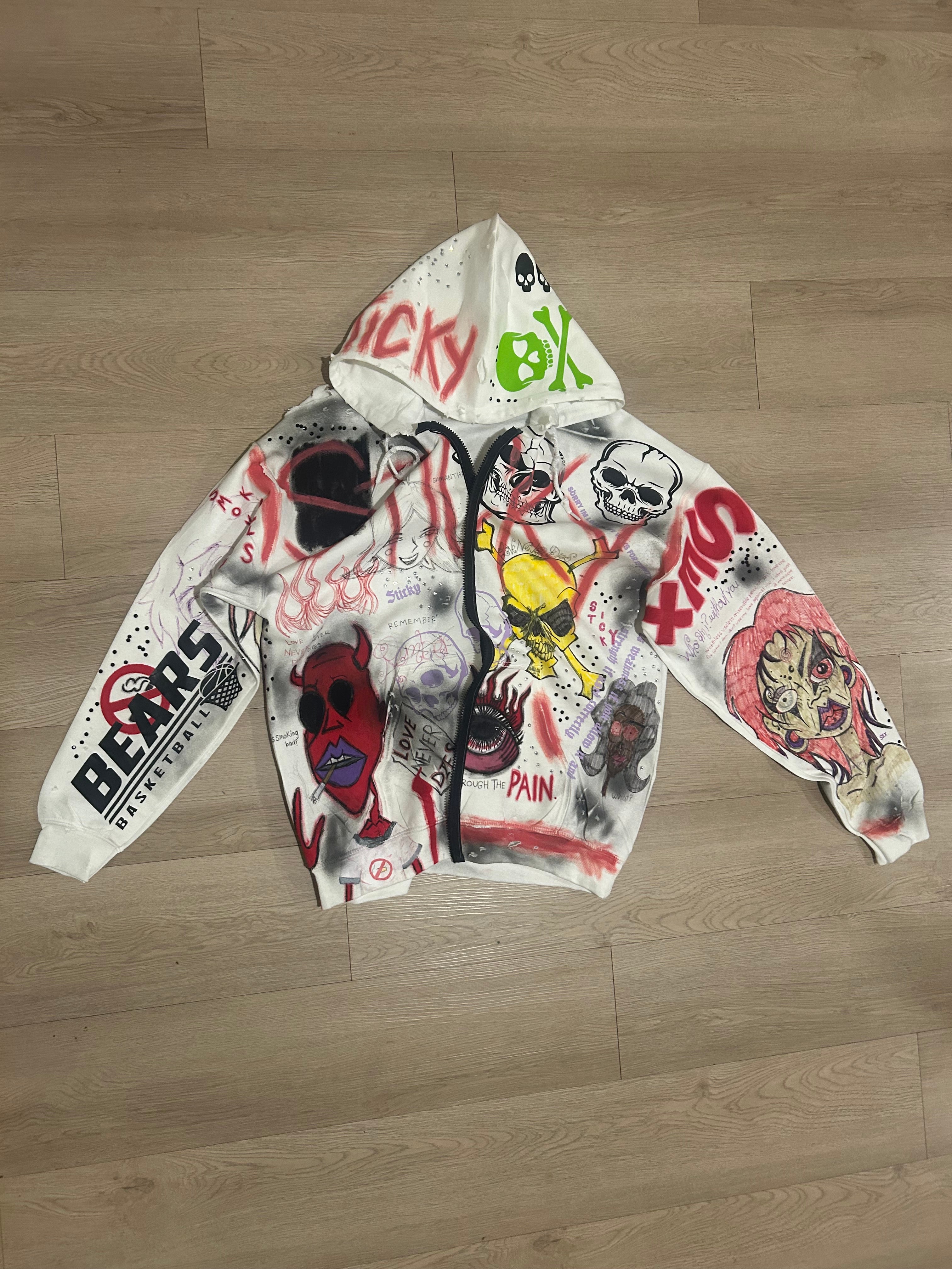 Sticky “Beautiful Trama” Zip Up