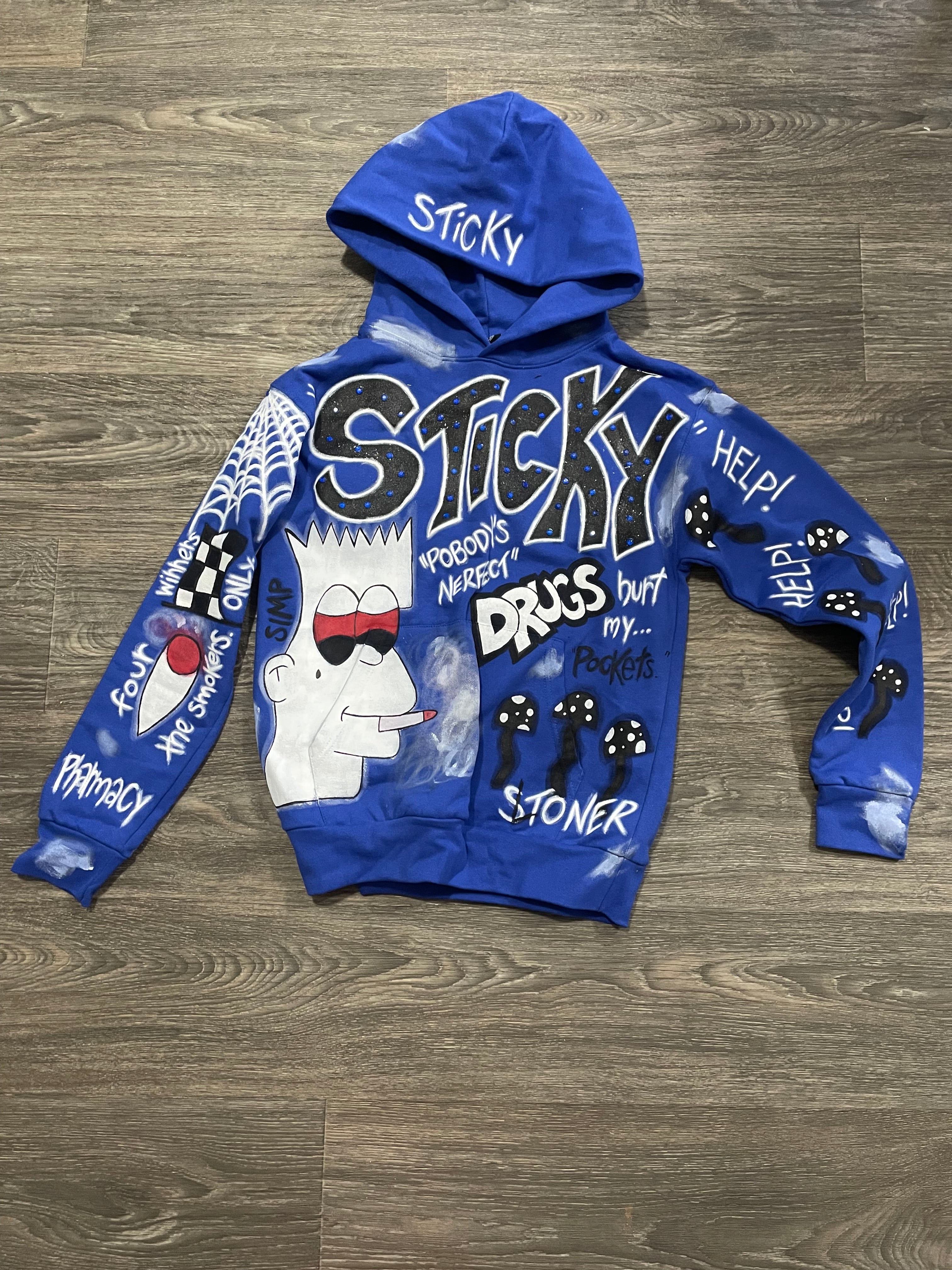 Sticky “Pharmacy Blues” Hoodie